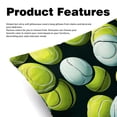 thumbnail image 2 of Tennis Luxurious Velvet Chair Pillow Covers Set with Unique Patterns for Bed and Throw Pillows - Sizes 16x16, 18x18, 20x20 Inches for Various Occasions - Set of 2 Items, 2 of 6