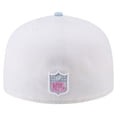 thumbnail image 4 of Men's New Era White/Light Blue Dallas Cowboys 2-Tone Color Pack 59FIFTY Fitted Hat, 4 of 5