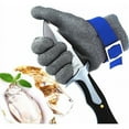 thumbnail image 3 of Guantes de trabajo de seguridad, guantes resistentes a cortes con protección anticortes, malla de acero inoxidable para cortar carne en la cocina, descascarar ostras, jardinería, mecánica (talla L), 3 of 5