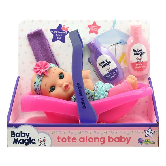 Baby Magic Tote Along Baby Bath Set w/ Toy Baby Doll (Scented)