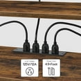 thumbnail image 3 of ZXNYH TV Stand with Power Outlets to 75 Inches, TV Console Table with Open Storage Shelves Cabinet, Industrial Media Entertainment Center for Living Room Bedroom, Rustic Brown and Black, 3 of 6