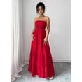 thumbnail image 6 of Off Shoulder Pleated Maxi Dress for Women – Strapless Tube Top Summer Dress with Tiered Skirt, 6 of 10