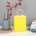 thumbnail image 3 of 10 piezas/lote de bolsas de papel Kraft con asas, bolsas de embalaje de regalo de color sólido para tienda, ropa, suministros de boda y Navidad, kit de bolsos, 3 of 5