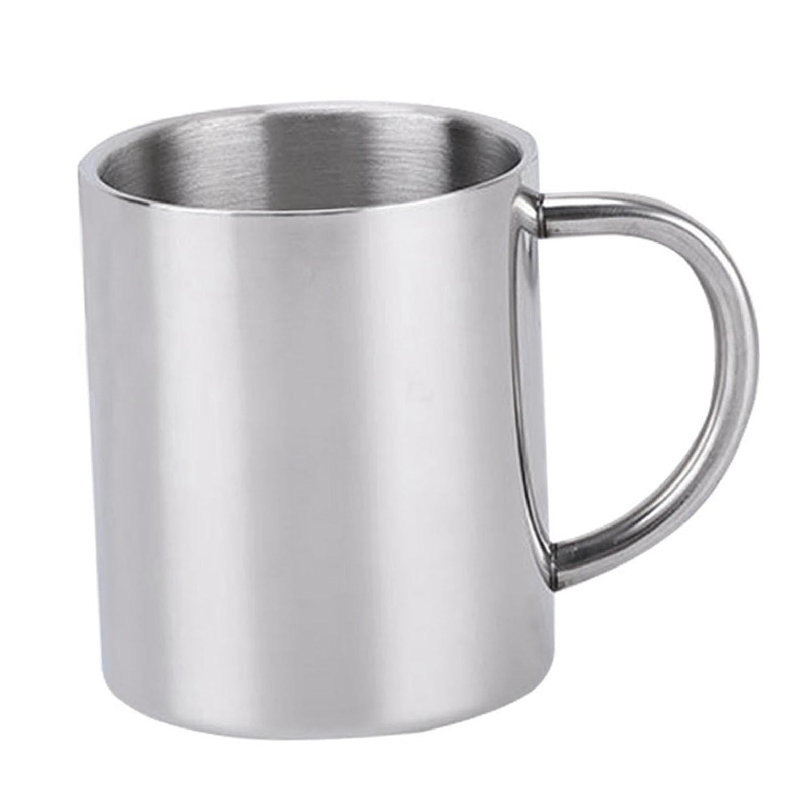 300ml Portable Mug Stainless Steel Double Walled Insulated Coffee Beer Cup Home 
