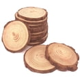 thumbnail image 1 of Posavasos rústicos Craft Wood Slices TAI JI, 12 unidades, 10-12 cm, 1 of 3