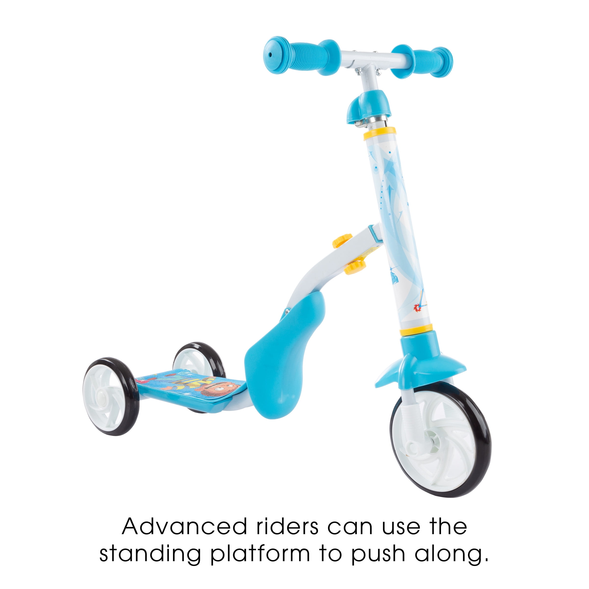 2 in 1 Convertible Scooter Balance Ride On Toy for Toddlers and