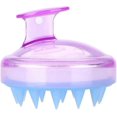 thumbnail image 1 of KAIYANG Cepillo de champú para masajes de silicona suave para el hogar, herramienta personal para el baño (morado), 1 of 5