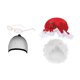 thumbnail image 2 of Peluca de Santa Claus, accesorios de disfraz, decoraciones, disfraz de peluca de Santa para el escenario Juego de 4 piezas, 2 of 9