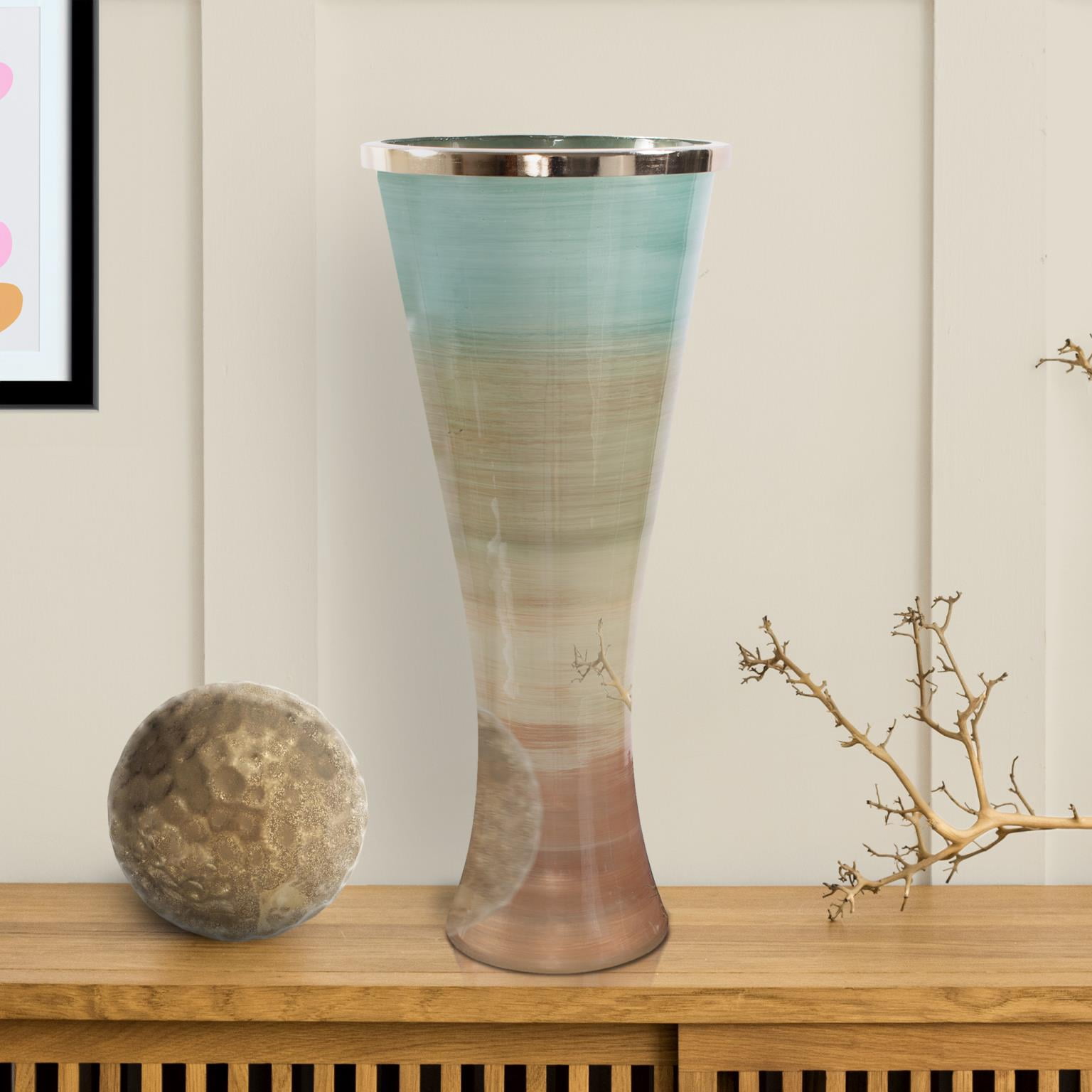 Capri Stripe Flared Glass Vase- Large