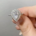 thumbnail image 5 of K-KED Women Fashion Cubic Zircon Wedding Delicate Jewelry 925 Silver Plated Ring Sz 6-10-10, 5 of 6