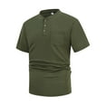 thumbnail image 5 of Mens Henley Shirts Short Sleeve Casual T-Shirts Summer Button T Shirts with Pocket, 5 of 5