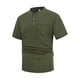 thumbnail image 2 of Mens Manga Corta Botón Abajo Camisas con Bolsillo Color Sólido Stand-Up Collar Blusa, Botón de la Moda de Bolsillo para los Hombres, Lavado de Manos Casual, 2 of 5