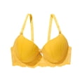 thumbnail image 3 of YUNCITY Bras For Women Multi Colored Bow Lace Push Up Bra Comfy Bra Yellow, 3 of 6