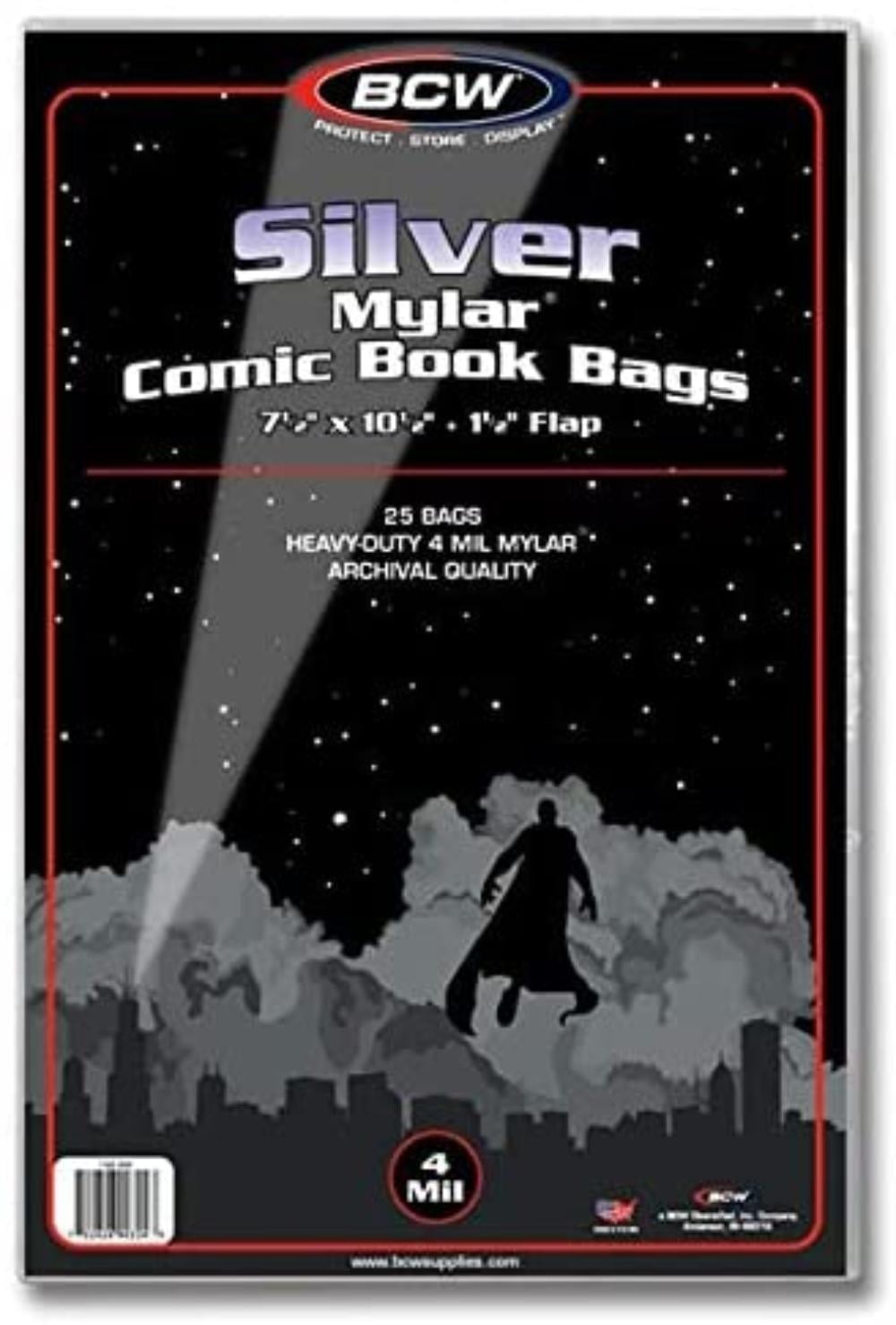 Storage Supplies 500 BCW Silver/Regular Comic Mylar Archivals 2 MIL Comics