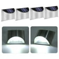 thumbnail image 1 of Loewten Landscape Light,Garden Light,4Pcs/Set Stainless Steel Solar Power LED Wall Light Light‑Control For Garden Yard Lighting, 1 of 8