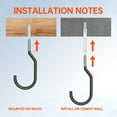 thumbnail image 4 of 8-Pack Heavy Duty Bike Hook, Loading Capacity 100 LBS, 6 inch, Bike Hooks for Garage Wall and Garage Ceiling, 4 of 4