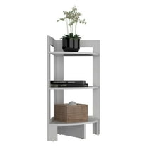 Tuhome Riga Corner Side Table White MDF