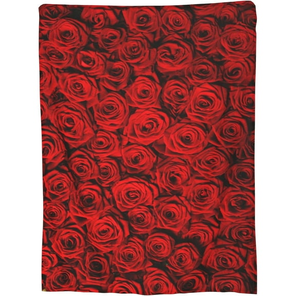 for Rose Throw Blanket Soft Fleece Rose Flower Blankets Comfy Throws Decor for Home Bed Couch Living Room Sofa Cozy Warm Gifts for Women Boys Girls 60" X 50"