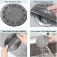 thumbnail image 3 of Recogedor de cabello para desagüe de ducha, tapón de silicona para bañera con sellado eficaz, protector de desagüe para evitar la acumulación de cabello en desagües, apto para superficies lisas de, 3 of 5
