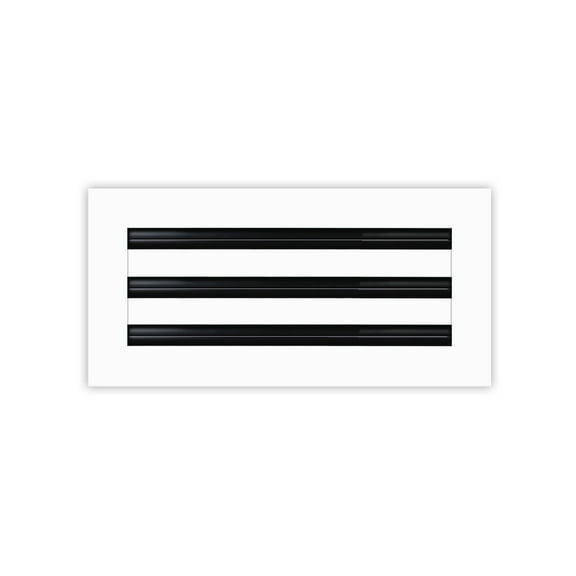 BUILDMART - 14x6 Modern AC Vent Cover - Decorative White Air Vent - Standard Linear Slot Diffuser - Register Grille for Ceiling, Walls & Floors - Texas Buildmart