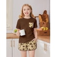 thumbnail image 6 of Arshiner Girls Clothes 3 Piece Outfits Short Sleeve Shirts Long Pants and Dolphin Shorts Clothing Sets with Pockets, 6 of 6