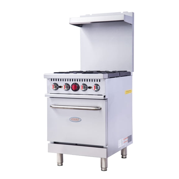 Hakka 24" Gas Range Stove With 4 Powerful Burners For Commercial Kitchens