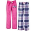 Nautica Girls 2-Pack Sleep Pants (7, Pink Plaid) New with box/tags