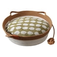 thumbnail image 3 of Cesta de cama de gato Pequeño nido para dormir con cojín suave con pelota de juego todas Accesorios para mascotas Caminador de mascotas , Marrón, M, 3 of 8