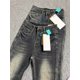 thumbnail image 3 of Pantalones acampanados de mezclilla lavados de gran tamaño para mujer Primavera Verano cintura alta pantalones vaqueros ajustados negros grises pantalones largos Vintage de estilo americano, 3 of 5