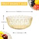 thumbnail image 4 of Cesta de fruta, cesta de fruta, soporte de fruta de metal 27x27x11 cm-oro Feliz Sencillez, 4 of 5