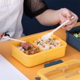 thumbnail image 3 of Caja Bento a prueba de fugas para adultos con fiambrera de 3 compartimentos para niños con cuchara y Tomshoo Caja Bento, 3 of 7