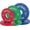 17.5lb, variant on Senfot Combined Small Barbell Weight Plates Steel Core Rubber Printed Fitness Disc Set 17.5 Lb Total Red Green Blue