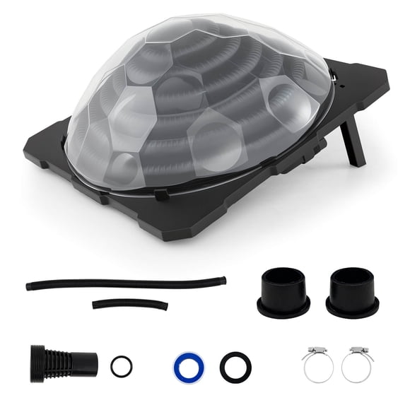 Costway 1 PCS Solar Dome Heater with Transparent Cover Black Heating Coil Foldable Legs