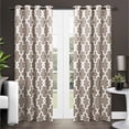 thumbnail image 1 of Exclusive Home Ferronnerie Satin Tissé Occultant Paire de Panneau de Rideau Supérieur, Taupe, 52x96, 2 Pièces, 1 of 10