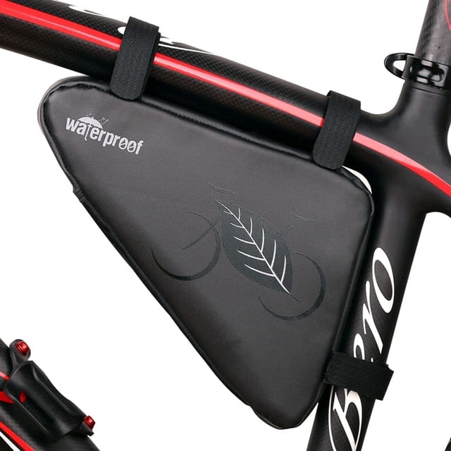 NDakter Bolsa de almacenamiento para cuadro de bicicleta, bolsa triangular impermeable de 2 litros, paquete de ciclismo para teléfono, billetera, llaves, herramientas, accesorios, bicicletas, bolsa pa