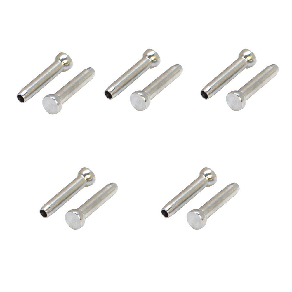 10 Pc 1/4" Stainless Steel T316 Stemball Swage For Wood Post Cable Railing 
