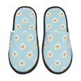 thumbnail image 2 of KLL Daisies Flowers Slippers for Women Men House Slip on Indoor Outdoor Bedroom Furry Fleece Lined Ladies Comfy Anti-Skid Rubber Hard Sole-Large, 2 of 8