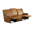 thumbnail image 3 of Relax A Lounger Einsley Relcining Sofa in Caramel Faux Leather, 3 of 5