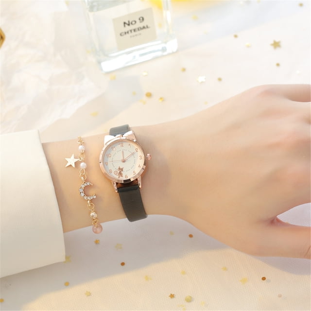 Économies d'Été en Liquidation! Montre Bracelet à Quartz Style Coréen Mode Décontractée pour Dames