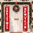 thumbnail image 4 of Naiovety 2 piezas de pancartas colgantes de Navidad, carteles de porche, decoración Exterior de cumpleaños Vertical, adornos de ventana para el hogar, Kits de decoración para fiestas 16614 Naiovety HA010123-01B, 4 of 6
