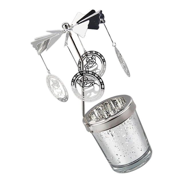 pitrice Spinning Tea Light Candle Holder Rotating Candlestick for Festive Wedding Older