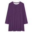 thumbnail image 2 of Dark Purple Loose Dress Evening Dress Summer Dresses for Women Luxury Dress Long Sleeved Dress, 2 of 4
