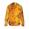 thumbnail image 3 of Gaeub Bees on Hive Honeycomb Men's and Women's UPF 50+ Long-Sleeved Sun Protection Clothing, Fishing Shirt Long Sleeve Zip - X-Large, 3 of 9