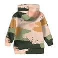 thumbnail image 3 of Xyxonk Hoodies for Girls Cute Camo Size 10-12 Long Sleeve Maple Leaf Print Casual Camouflage Sweatshirts with Pockets Fall Hunting Fleece Clothes,Army Green 130, 3 of 4