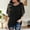 Black, variant on Summer Shirts for Women Womens Ruffle 3/4 Sleeve Mesh Blouses Loose Flowy Tops Stretchy Shirts(Yellow,L)