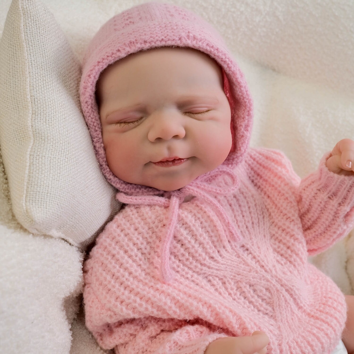 Reborn Baby Dolls Lovely Girls - 18 inch Realistic Newborn Baby Doll Sleeping Girl Handmade Real Life Dolls with Clothes and Toy Accessories