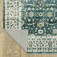 thumbnail image 6 of Avalon Home Sebastian Vintage Bordered Teal/ Ivory Washable Indoor Area Rug, 6 of 12
