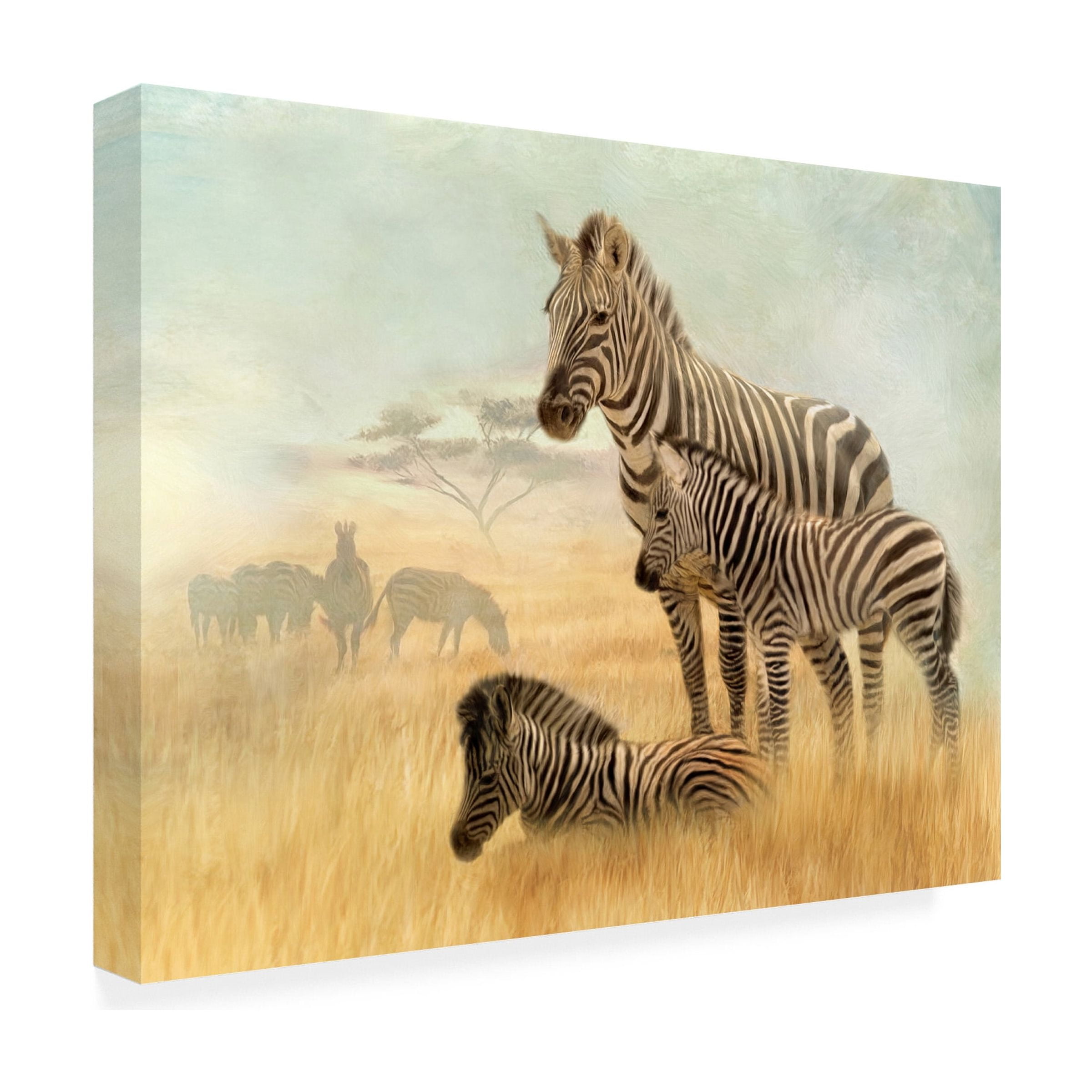 Canvas Wall Art - Trudi Simmonds 'Sisters of the Savannah' Wall Art for Living Room, Bedroom, or Office DÃ©cor by Trademark Fine Art - 47 x 35 Inches