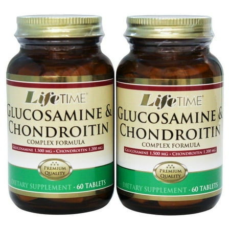 LifeTime Vitamins - 2-Pk Glucosamine 1500 mg & Chondroitin 1200 mg Complex Formula (60+60) - 120 Tablets