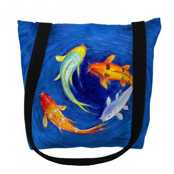 Swirling Koi Small Tote Bag 13x13 16 inches x 16 inches